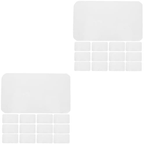 Artibetter 2 Sätze Sublimationsaufkleber Weiß Klein Blanko-aufkleber Zum Selbermachen Überweisen Übertragungsaufkleber Schild Leerzeichen Leere Aufkleber Pip Name 50 Stück * 2 von Artibetter