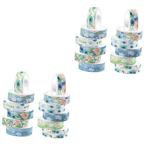Artibetter 2 Sätze Taschenmaterial Bastelmaterial Für Bastelsets Für Herstellung Zeitschriftenzubehör Aufkleber Scrapbook-klebebänder Selber Machen Diy Klebeband 12 Rollen * 2 von Artibetter