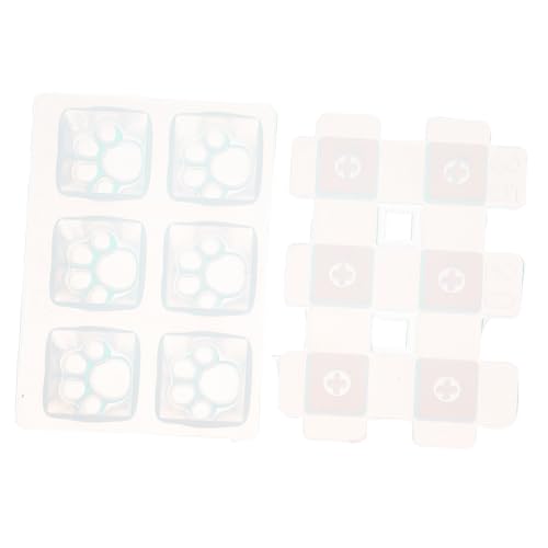 Artibetter 2 Sätze Tastaturschlüsselkap -form Mechanische Tastatur Silikon -epoxidformen Harzform Für Katzenpfoten Formen Für Epoxidharz Benutzerdefinierte Tastenkappen Kieselgel Weiß von Artibetter