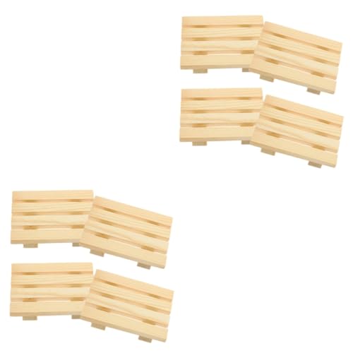 Artibetter 2 Sätze Tisch Tasse Matte Holzarbeiten Tischuntersetzer Kreativer Untersetzer Teetassen-untersetzer Kleiner Untersetzer Trinkbecher Holzmatte Tischplacemat Kiefernholz 4 Stück * 2 von Artibetter