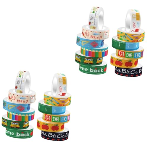 Artibetter 2 Sätze Transparentes Rollband Handwerk Rosa Ästhetisch Anime Dekoration Schrott Für Notizen Sammelalbum Farbig Pastell Karikatur Streifen Aufkleber 12 Rollen * 2 von Artibetter