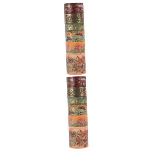 Artibetter 2 Sätze Washi-tape Zeitschriftenzubehör Dekoration Klebeband Für Scrapbooking Vintage Junk Journal Paper Dekorative Bänder Für Sammelalben Japanisches Papier 6 Rollen * 2 von Artibetter