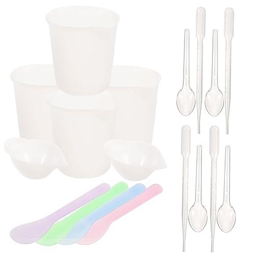 Artibetter 2 Sätze Werkzeugset zum Mischen von Epoxidharz Messbecher Tasse Werkzeug Harzwerkzeugset DIY Harzwerkzeug Schmuckzubehör Silikon-Mischbecher für Harz Plastik Wiederverwendbar von Artibetter