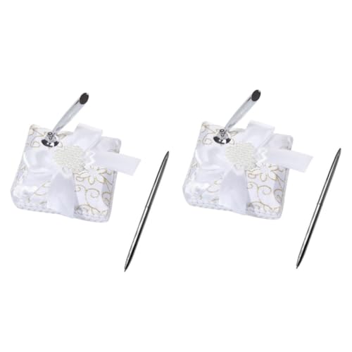 Artibetter 2 Stck. Hochzeits Signierstift Halter mit Eleganter Schleife Stilvoller Pen Stand für Verlobungsgeschenke und Hochzeitsfeiern Romantische Dekoration für Brautpaare und Jubiläen Artibetter 2 Stck. Hochzeits Signierstift Halter mit Eleganter Schleife Stilvoller Pen Stand für Verlobungsgeschenke und Hochzeitsfeiern Romantische Dekoration für Brautpaare und Jubiläen von Artibetter