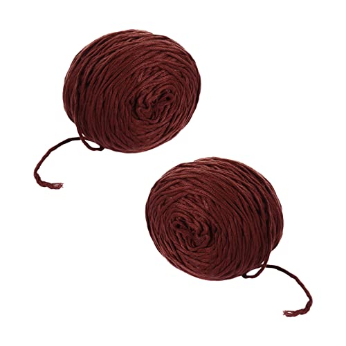 ARTIBETTER 2 Stück Baumwollgarn für Diy Fädige Dicke Strickwolle für Schals Mützen und Mehr für Kreative Projekte Herbst und Winter von Artibetter