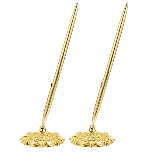 Artibetter 2 Stück Dekorative Kugelschreiber aus Metall für Schreibtisch Elegante Schreibgeräte für Bank und Hotel Goldene Signierstifte für Geschäftliche Anlässe von Artibetter