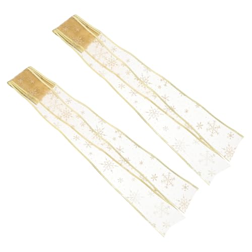 Artibetter 2 Stück Goldenes Weihnachts Geschenkband Glitzerndes Durchsichtiges Schleifenband mit Schneeflockenmuster Dekoratives Bastelband für Geschenkverpackung Weihnachtsdeko DIY Artibetter 2 Stück Goldenes Weihnachts Geschenkband Glitzerndes Durchsichtiges Schleifenband mit Schneeflockenmuster Dekoratives Bastelband für Geschenkverpackung Weihnachtsdeko DIY von Artibetter