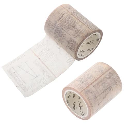 Artibetter 2 Stück Gothic-band Aufkleber Vintage Washi Tape Washi Tape Zum Verpacken Von Geschenken Klebebänder Altes Papierband Dekoratives Klebeband Für Einklebebuch Japanisches Papier von Artibetter