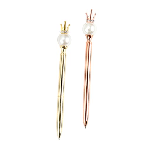 Artibetter 2 Stück Metall Kugelschreiber mit Krone und Perlen Design Rotations Kugelschreiber für Bürobedarf Ergonomisch und Leicht Zeichnen und Schreiben von Notizen Artibetter 2 Stück Metall Kugelschreiber mit Krone und Perlen Design Rotations Kugelschreiber für Bürobedarf Ergonomisch und Leicht Zeichnen und Schreiben von Notizen von Artibetter