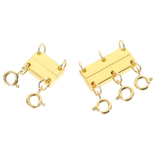 Artibetter 2 Stück Schmuckgliederschnalle Mehrschichtige Verschlüsse für Halsketten Schließe verlängerung für armband jewelry set Anhängerverbinder zum Selbermachen Halskettentrenner Golden Artibetter 2 Stück Schmuckgliederschnalle Mehrschichtige Verschlüsse für Halsketten Schließe verlängerung für armband jewelry set Anhängerverbinder zum Selbermachen Halskettentrenner Golden von Artibetter