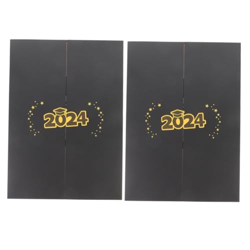 Artibetter 2 Stück Signaturnachricht Glückwunsch Zum Abschluss Hoch Gästebücher Favorisieren Glücklich Absolventen Abschlussfeier Leinen Senior Dekoration Neon Papier Black von Artibetter