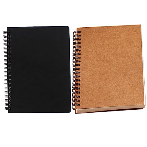 Artibetter 2 Stück Skizzenbücher Vintage Spiral Notizbuch mit Unlinierter Innenseite Kraftpapier Schwarz für Künstler und Schüler Artibetter 2 Stück Skizzenbücher Vintage Spiral Notizbuch mit Unlinierter Innenseite Kraftpapier Schwarz für Künstler und Schüler von Artibetter