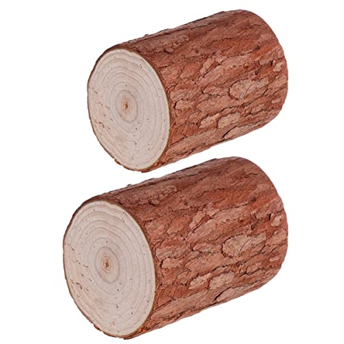 Artibetter 2 runde Holzstumpf, unlackiert, Holzstumpf, Cautus, Gartenhocker, rustikal von Artibetter