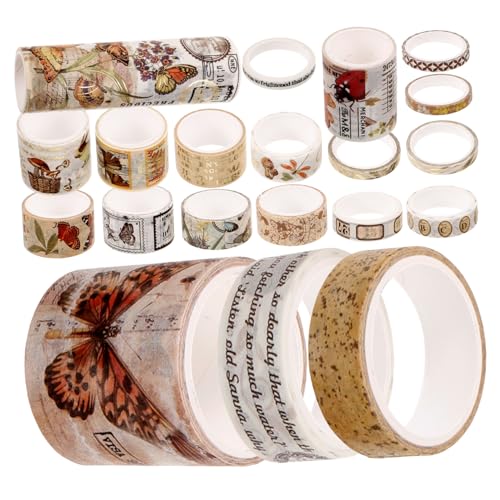 Artibetter 20 Rollen Vintage-band Dekoration Verwaschenes Klebeband Süßes Band Kunsthandwerk Kunstband Scrapbooking Material Klebeband Für Handwerk Journaling-washi-tape Washi -bänder Papier von Artibetter