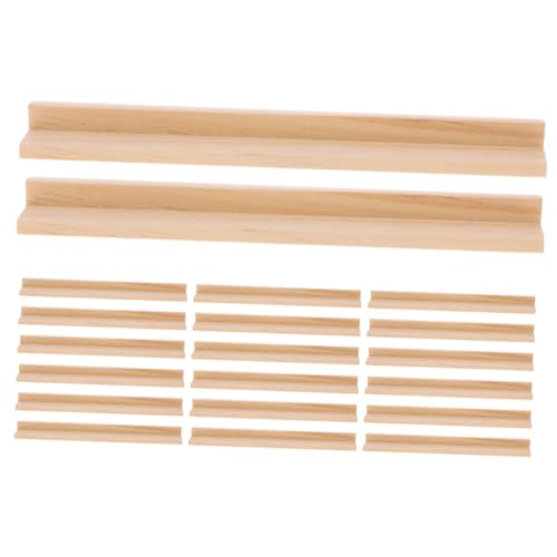 Artibetter 20 Stück Dominosteinhalter Aus Holz Mit Buchstabensockel Fliesenständer Mexikanische Zugständer Spiel Organizer Domino Zubehör Kartenspielhalter Kartenhalter Für von Artibetter