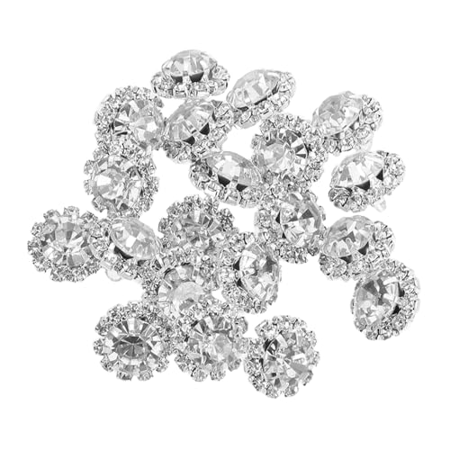 Artibetter 20 Stück Strassknöpfe für DIY Schmuck Basteln Glänzende Legierung Kristallverzierungen für Haarreben Brautschmuck Hochzeitsdekorationen Handgefertigte Accessoires von Artibetter