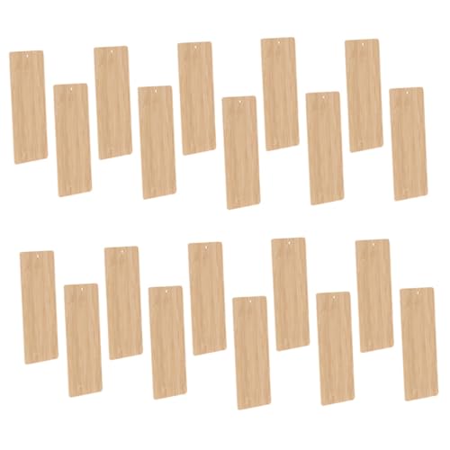 Artibetter 20 Stück Teiliges Bambus lesezeichen Blanko mit Naturbelassenes DIY Bastelmaterial für Personalisierte Geschenke Partydekoration Kreative Handwerksprojekte von Artibetter