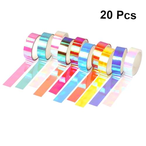 Artibetter 20 Stück Teiliges Farbverlauf Klebeband Ablösbares Bastelband für DIY Geschenkverpackung Buchdekoration Selbstklebend Leicht Ablösbar Langlebig Glänzende Regenbogenfarben Artibetter 20 Stück Teiliges Farbverlauf Klebeband Ablösbares Bastelband für DIY Geschenkverpackung Buchdekoration Selbstklebend Leicht Ablösbar Langlebig Glänzende Regenbogenfarben von Artibetter
