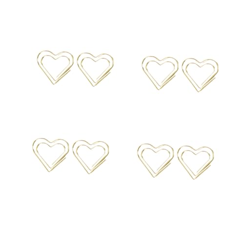 Artibetter 20 Stück Teiliges Metall Büroklammern Herzform Kreative Goldfarbene Paper Clips Robust und Formbeständig als Lesezeichen und Notizhalter für Büro und Schule Artibetter 20 Stück Teiliges Metall Büroklammern Herzform Kreative Goldfarbene Paper Clips Robust und Formbeständig als Lesezeichen und Notizhalter für Büro und Schule von Artibetter