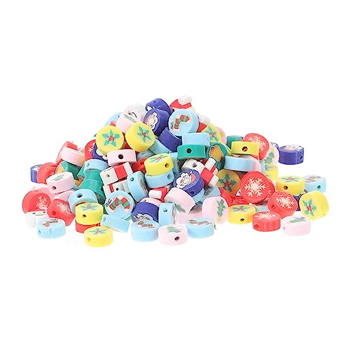 Artibetter 200 Stk. Teiliges Weihnachts Diy Perlen aus Langlebigem Polymer Clay Bunte Schmuckperlen zum Auffädeln für Armbänder Halsketten Ohrringe Kreative Bastelideen für Festliche von Artibetter