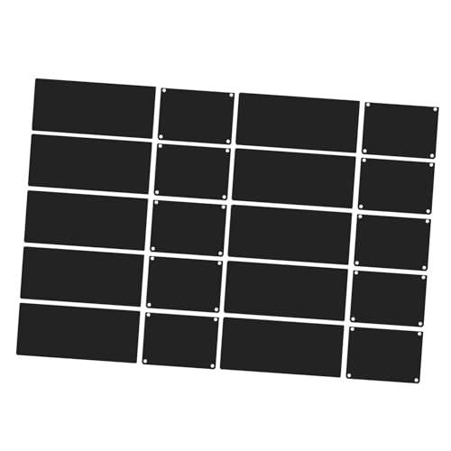 Artibetter 20Stücke Kleine Wandmontierte Namensschilder aus Aluminium Blanko Plaketten für DIY Beschriftungen Löchern Vielseitig Einsetzbar für Büro Zuhause von Artibetter