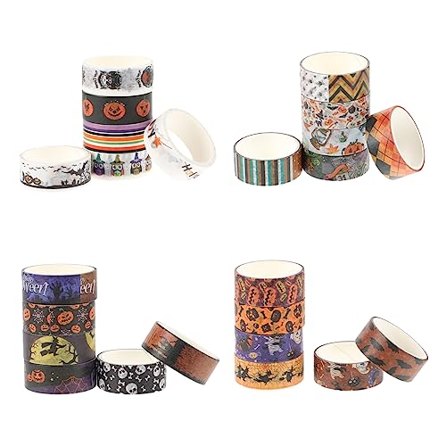 Artibetter 24 Rollen Washi Tape für Halloween Dekorative Klebebänder pro Rolle für Scrapbooking Geschenken Notizbüchern und Halloween Dekorationen von Artibetter