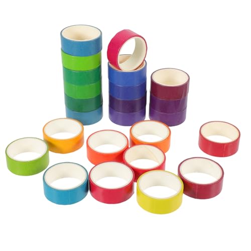 Artibetter 24 Rollen dekorative Klebebänder bemaltes Zierband Sammelalbum Basteln Bandfarbe Klebeband dekorieren Washi DIY Bastelband Washi Tape DIY Klebeband Planer liefert Flüsterpapier von Artibetter