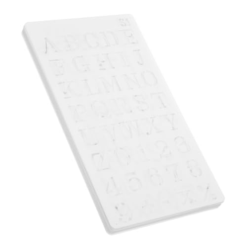 Artibetter 24Stücke Teiliges Hohes Alphanumerisches Schablonen Set für Malerei Buchstaben und Zahlen Schablonen für Notizbuch Tagebuch Scrapbooking und DIY Zeichnungen Weiß von Artibetter