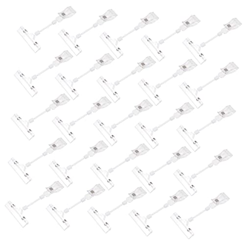 Artibetter 25Stücke Drehbare Clip Doppelanzeigeklammer für Merchandising Kunststoff Tag Halter für Einzelhandel Flexible und Zuverlässige Preisschilder und Werbeanzeigen von Artibetter