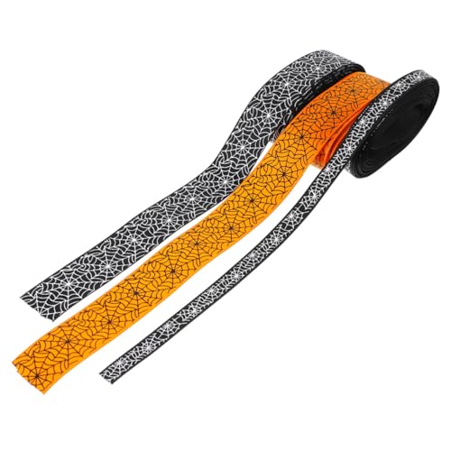 Artibetter 3 Rollen Halloween Deko Geschenkband Spinnennetz Muster Dekoratives Geschenkband für Partydekoration und Geschenkverpackung Langlebiges Polyesterband Yards Artibetter 3 Rollen Halloween Deko Geschenkband Spinnennetz Muster Dekoratives Geschenkband für Partydekoration und Geschenkverpackung Langlebiges Polyesterband Yards von Artibetter