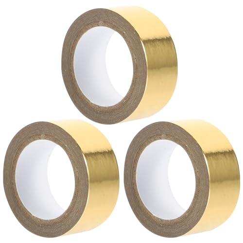 Artibetter 3 Rollen Washi Tape Dekoratives Klebeband mit Goldfolie für Scrapbooking und DIY Selbstklebend Leicht Ablösbar für Kreative Bastelprojekte und Kartengestaltung von Artibetter