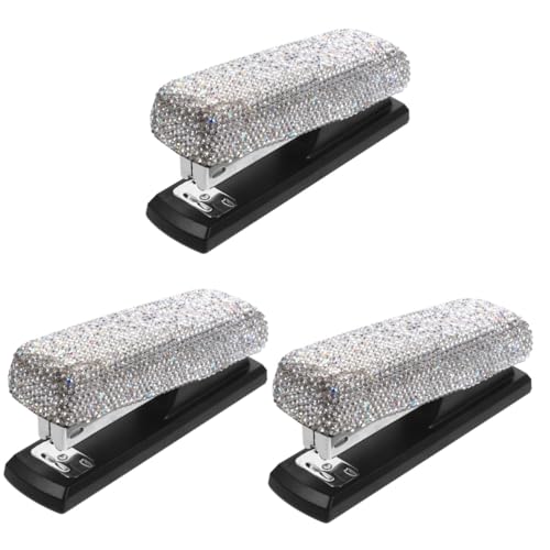 Artibetter 3 Sätze Diamond Heftler Ergonomisch Produkt studentischer Hefter Bürowefter Hefter farbig Desktop kreativer Hefter Lehrer Hefter Mehrzweck-Hefter Metallhefter Eisen von Artibetter