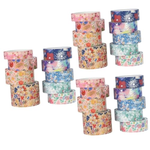 Artibetter 3 Sätze Diy Washi Tape Mit Frischen Blumenmustern Dekorative Klebebänder Für Scrapbooking Journaling Und Bastelprojekte Handgefertigte Designs Für Gestaltung 9 Rollen * 3 von Artibetter