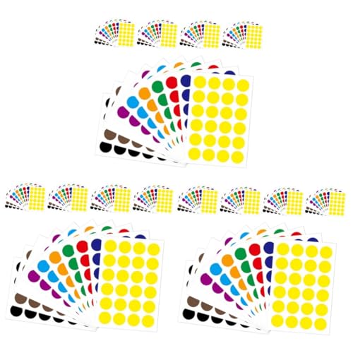 Artibetter 3 Sätze Farbpunkt-aufkleber Runden Klebstoff Kreisaufkleber Klebrige Punktaufkleber Selbstklebend Klebepunkte Farbige Aufkleberpunkte Papier 50 Blätter * 3 von Artibetter