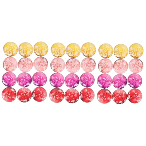 Artibetter 3 Sätze Glasfleck Drinnen Für Schmuck Schlüssel Edelsteine Hotfix Halskette Edelstein-patches Diy Bastelpatch Cabochons Aus Glas Diy-edelstein-patch Glaskuppelflecken 12 Stück * 3 von Artibetter