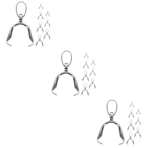 Artibetter 3 Sätze Guazi-taste Schnalle Strand Verschlüsse Schließe Schmuck Charms Anhänger Bügelverschluss Für Anhänger Diy-halsketten-ergebnisse Rostfreier Stahl Silver 8 Stücke * 3 von Artibetter