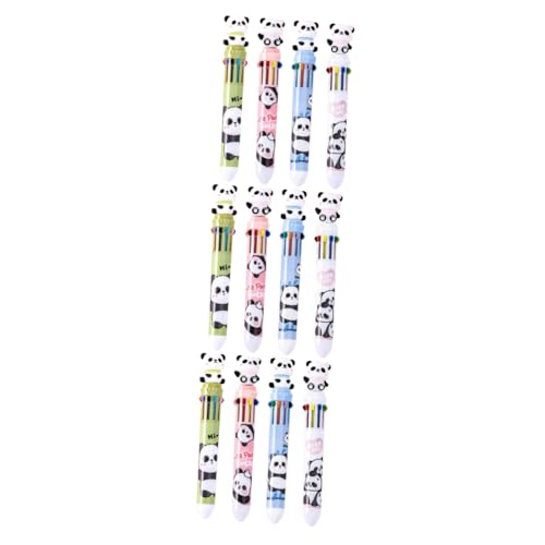 Artibetter 3 Sätze Kugelschreiber Färbenstifte Farbstift Schulbedarf Rosa Flauschiger Stift Für Süße Stifte Panda Pen Stifte Mehrfarbig Multi-stift Plastik 4 Stück * 3 von Artibetter