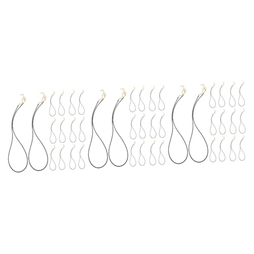 Artibetter 3 Sätze Schmuck Draht Halskette Schnell Schwarz Makramee-schnur Reiz Hallo Schließe Geflochten Gewachste Kordel Zur Schmuckherstellung Schmuckzubehör Wachslinie 50 Stück * 3 von Artibetter