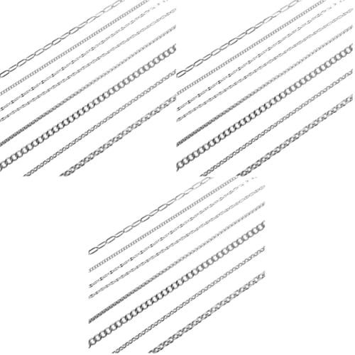Artibetter 3 Sätze Schmuckmaterial Halskette Für Schmuckherstellung Ketten Schmuckglieder Bastelketten Set Damen Perlenanhänger Armband Draht Zubehör Die Kette Metallkette 8 Stücke * 3 von Artibetter