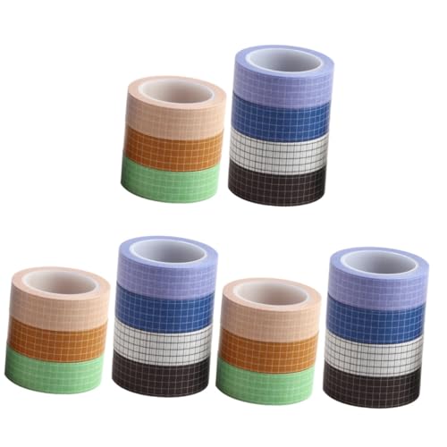 Artibetter 3 Sätze Teiliges Dekorative Washi Tape Mit Gittermuster Für Scrapbooking Tagebuch Und Diy Projekte Wiederverwendbare Klebebänder Gemischten Farben 7 Stück * 3 von Artibetter