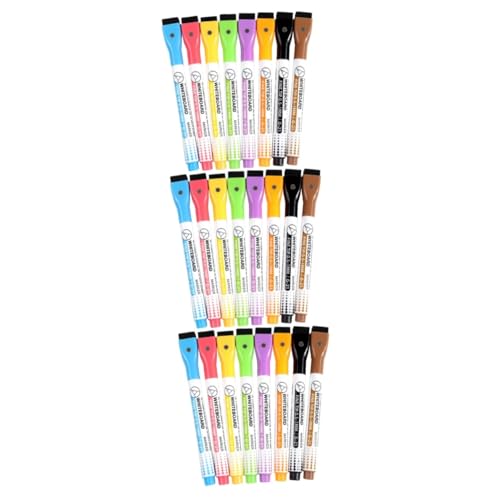 Artibetter 3 Sätze Whiteboard-stift Weiß Markierungen Tafel Magnetische Trockenlöschung Für Malen Planke Magnetische Trocken Abwischbare Marker Löschbar Wischen Gefühlt 8 Stücke * 3 von Artibetter