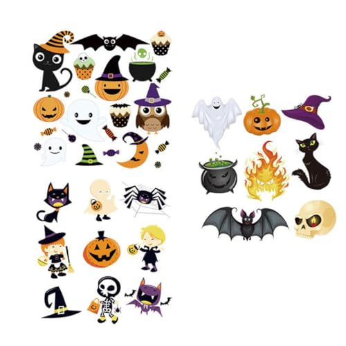 Artibetter 3 Stück Heiße Aufkleber Suchen Mini Strahl Dekorativer Patch Halloween Kleidungsapplikation Jack Wärmeaufkleber Zum Gruseligen Dekorieren Aufnähen Transferkleidung Vinyl von Artibetter