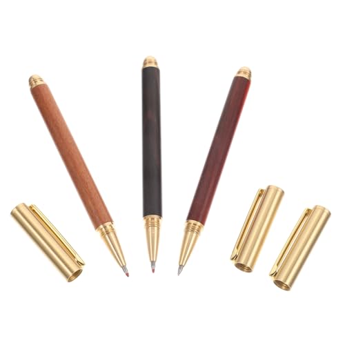 Artibetter 3 Stück Hölzerne Signature -stift -set Flipchart Stifte Holzstifte Zum Schreiben Stifte Für Männer Stifte Für Kugelschreiber Stift Stifte Für Tagebuch Messing von Artibetter