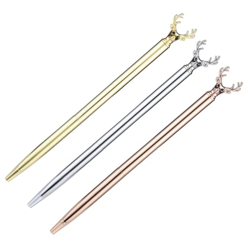 Artibetter 3 Stück Kreative Metall Kugelschreiber mit Geweih Design Elegante Schreibwaren für Schule und Festlichkeiten für und Bastelprojekte Artibetter 3 Stück Kreative Metall Kugelschreiber mit Geweih Design Elegante Schreibwaren für Schule und Festlichkeiten für und Bastelprojekte von Artibetter