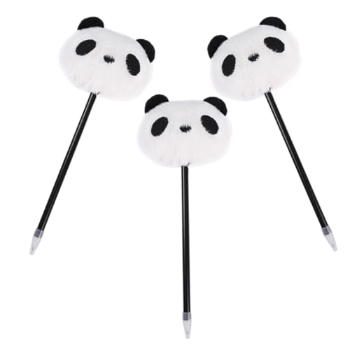 Artibetter 3 Stück Panda-kugelschreiber Süße Stifte Panda-stift Süßer Stift Tierstifte Lustige Stifte Plüsch Black von Artibetter