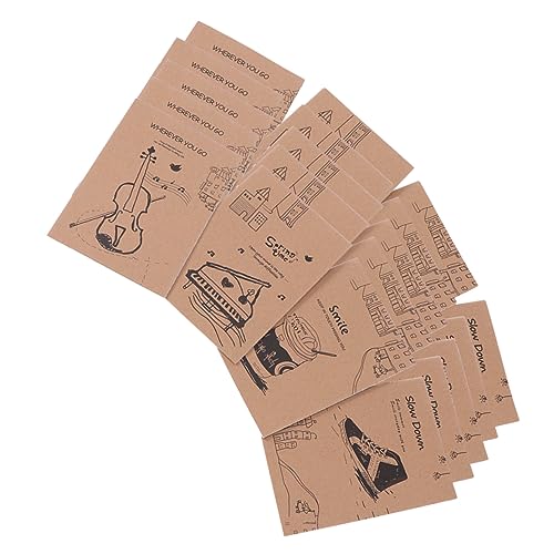 Artibetter 30 Stck. Retro Kraftpapier Notizbuch für Studenten Kreatives Übungsheft Notizblock für Täglichen Gebrauch Zufälliges Muster von Artibetter