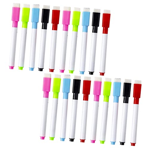 Artibetter 30 Stück Multifunktionale Whiteboard Marker mit Radierkopf Zufällige Farben für Schule Büro und Zuhause Marker für Lehrer und Studenten Zufällige Farbe von Artibetter