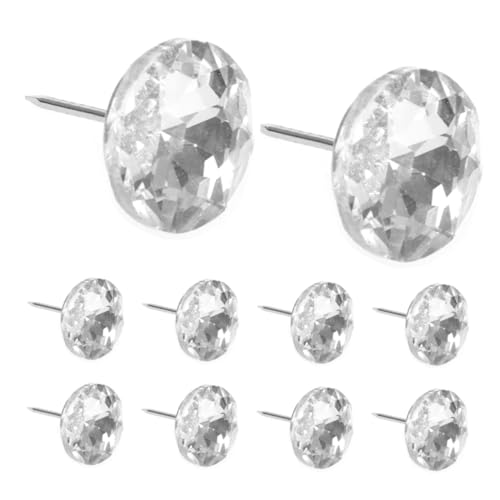 Artibetter 30 Stück Sofa -Kristallschnalle Polsterstoff klare Knöpfe zum Nähen Diamant-Polsterknöpfe runde Knöpfe Tuften Bulk Knopf mit Strasssteinen Silber von Artibetter