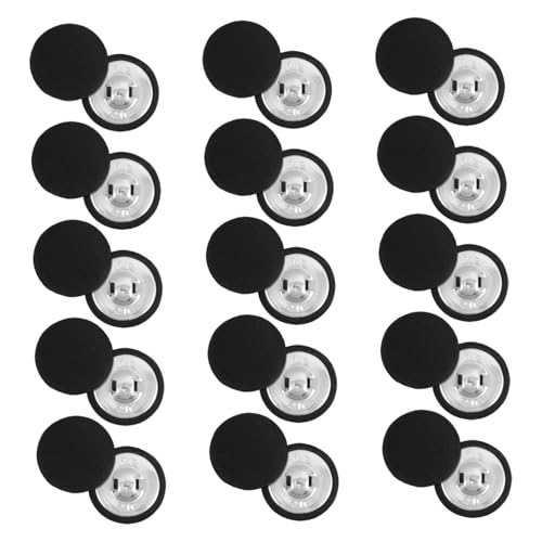 Artibetter 30 Stück Stoffknopf Kleiderknopf Knöpfe Für Bluse Annähen Baumwollknopf Jeansknopf Blazerknöpfe Stoffbezogener Knopf Hutknopf Knöpfe Für Mäntel Black Eingewickelt von Artibetter