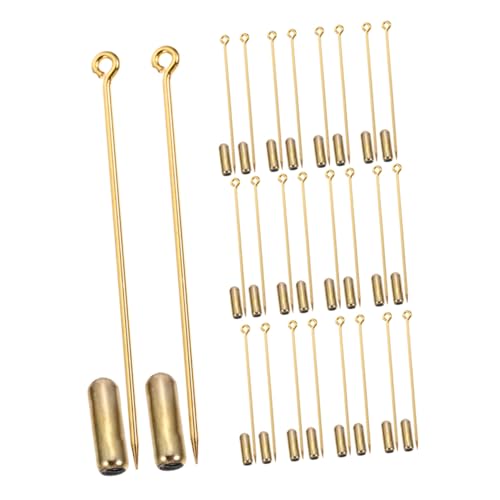 Artibetter 30 Stück Teiliges Brooch Stick Kupfer Lange Nadel mit Stoppern Sichere Anstecknadeln für Broschen Hüte Schals DIY Schmuckhandwerk Vielseitige Verwendung für Damen Kleidung Taschen von Artibetter